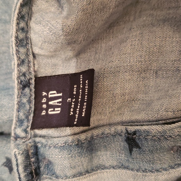 (3T) GAP Youth Toddler's Fit & Flare Star Print Ruffle Denim 100% Cotton Jean - Picture 3 of 8